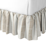 Ruffle Bedskirt in French Laundry Stripe - Champagne