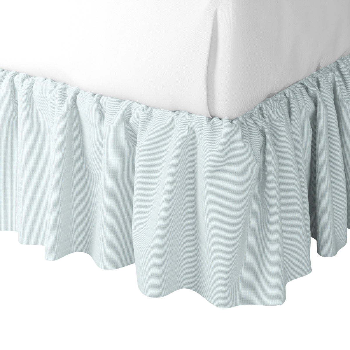Ruffle Bedskirt in Baldwin - Baby Blue