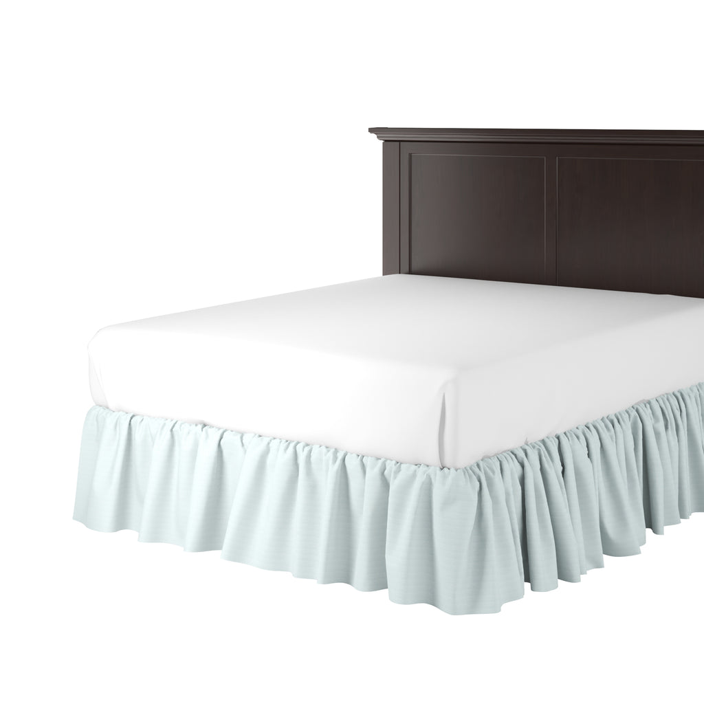 Ruffle Bedskirt in Baldwin - Baby Blue
