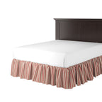 Ruffle Bedskirt in Nautical Stripes - Buoy