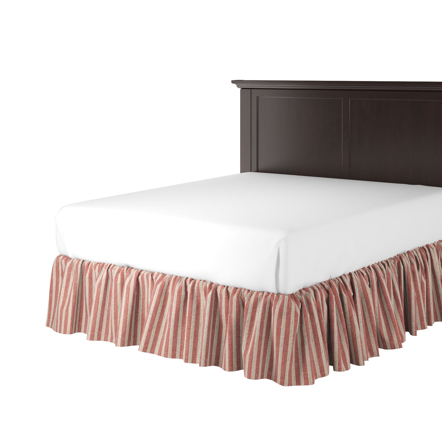 Ruffle Bedskirt in Nautical Stripes - Buoy