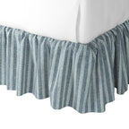 Ruffle Bedskirt in Nautical Stripes - Surfs Up