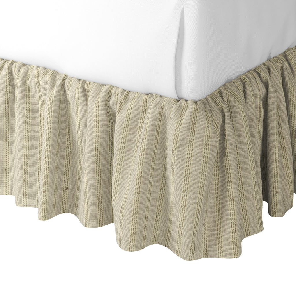Ruffle Bedskirt in Nautical Stripes - Beachy