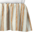 Ruffle Bedskirt in French Laundry Stripe - Apricot