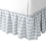 Ruffle Bedskirt in Leaf Me Alone - Ocean