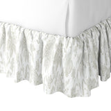 Ruffle Bedskirt in Toile - Rich Cream