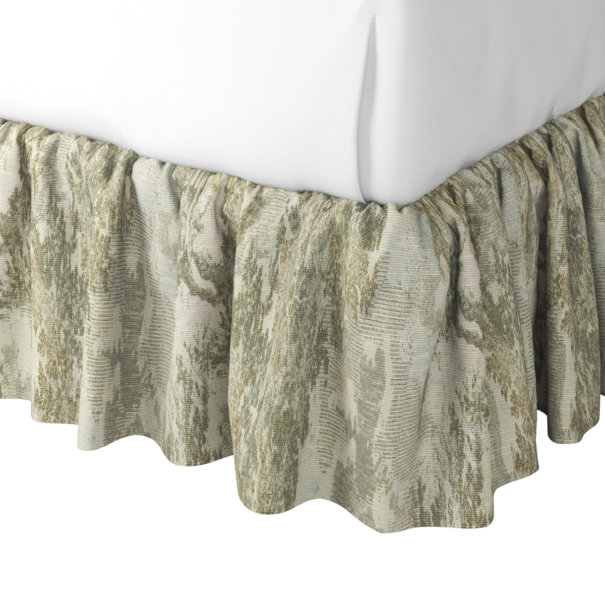Ruffle Bedskirt in Country Toile - Ivy