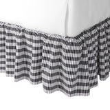 Ruffle Bedskirt in Gingham - Black