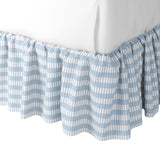 Ruffle Bedskirt in Gingham - Blue Jean