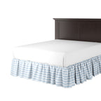 Ruffle Bedskirt in Gingham - Blue Jean