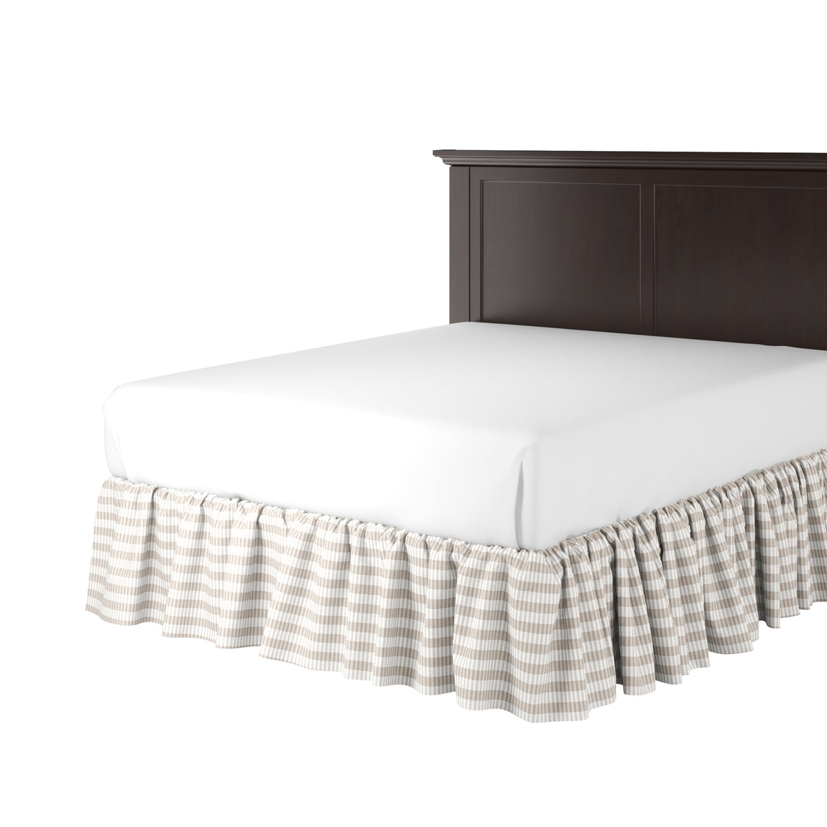 Ruffle Bedskirt in Gingham - Hay
