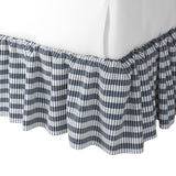 Ruffle Bedskirt in Gingham - Navy