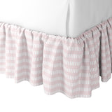 Ruffle Bedskirt in Gingham - Light Pink