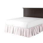 Ruffle Bedskirt in Gingham - Light Pink