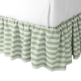 Ruffle Bedskirt in Gingham - Sage