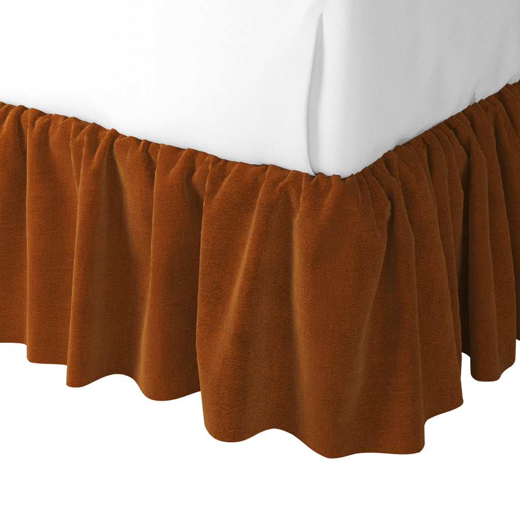 Ruffle Bedskirt in Classic Velvet - Amber