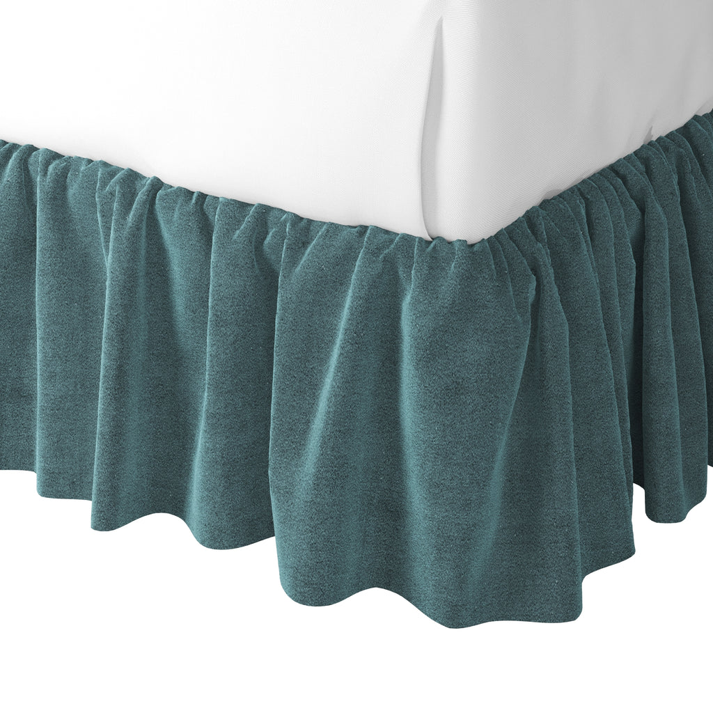 Ruffle Bedskirt in Classic Velvet - Seaside