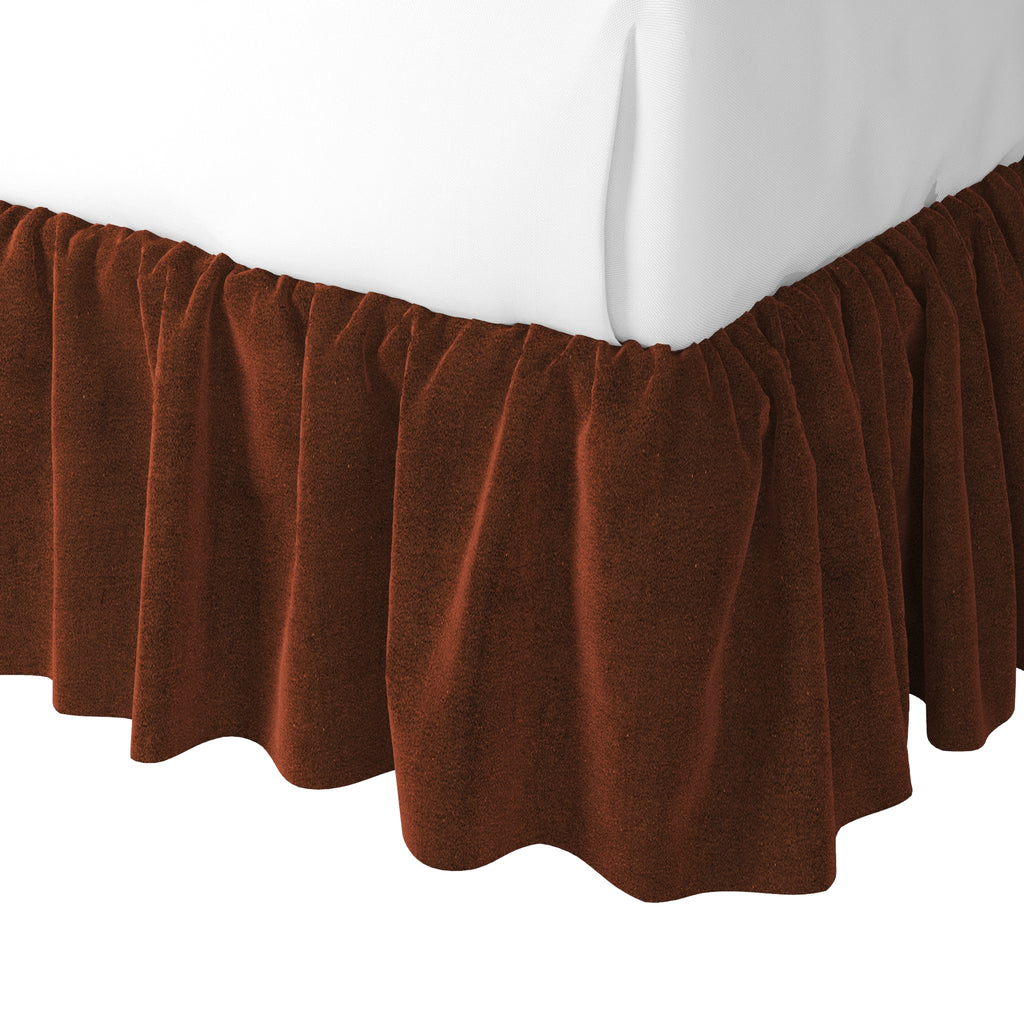 Ruffle Bedskirt in Classic Velvet - Spice