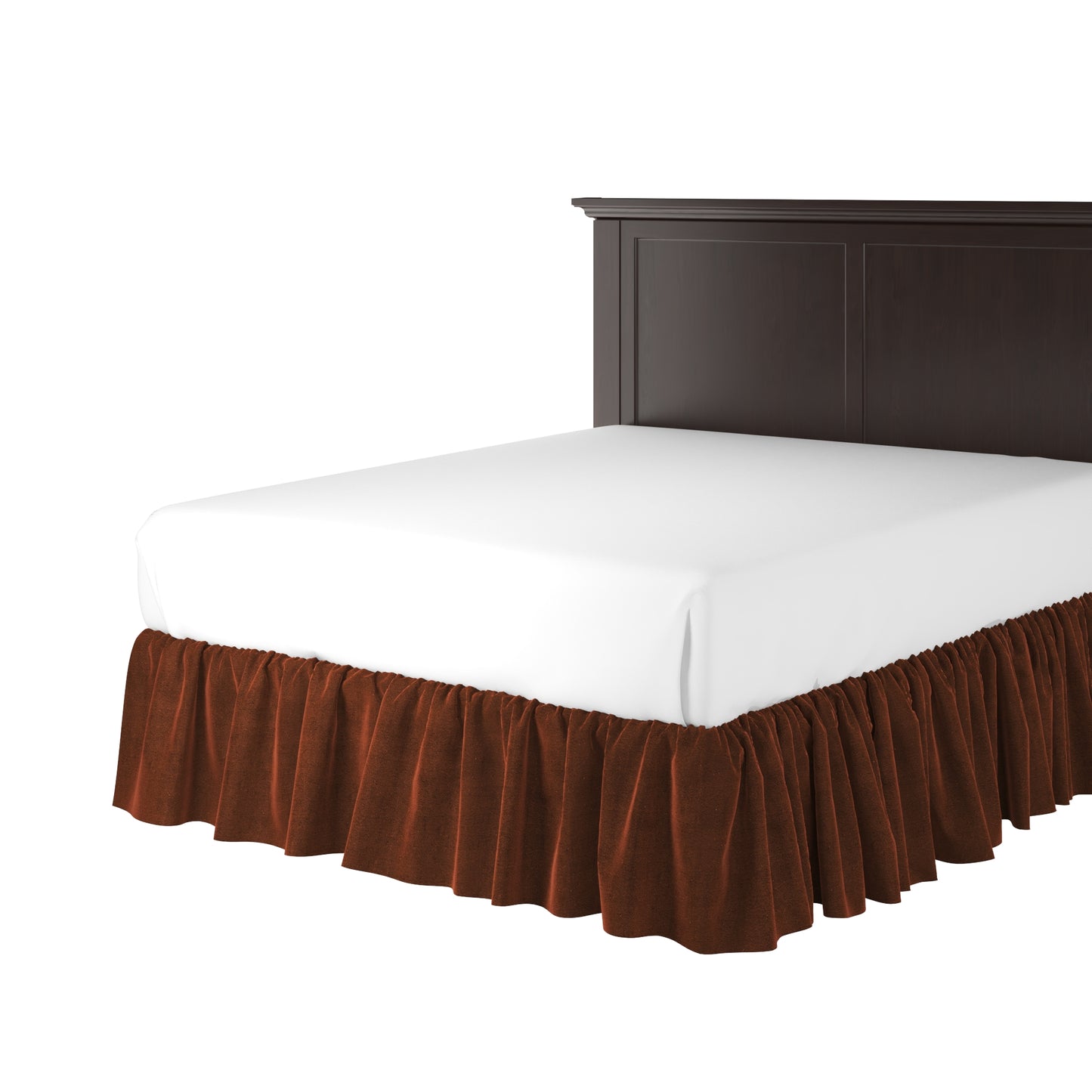 Ruffle Bedskirt in Classic Velvet - Spice