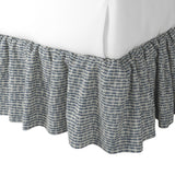 Ruffle Bedskirt in Ditsy - Indigo