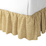 Ruffle Bedskirt in Ditsy - Saddle