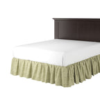 Ruffle Bedskirt in Ditsy - Seaweed