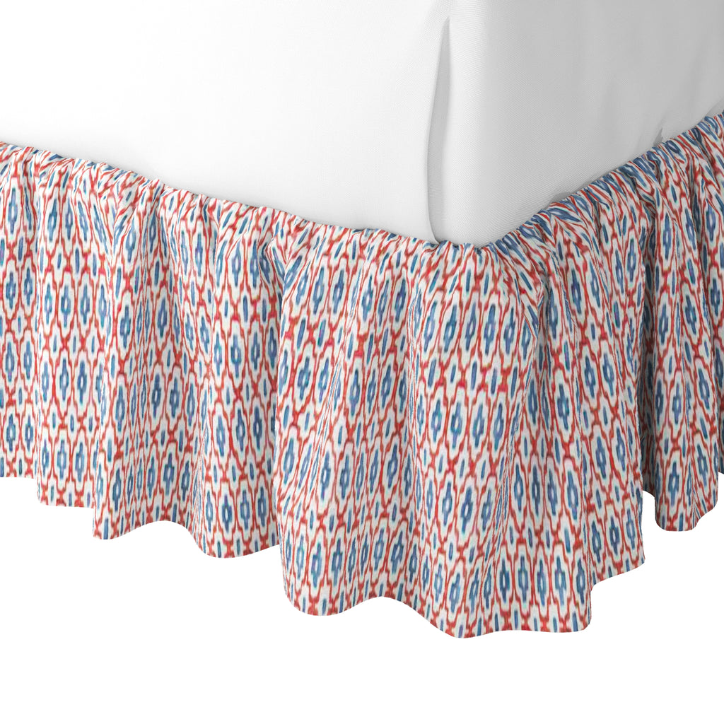 Ruffle Bedskirt in Positive Print - Americana