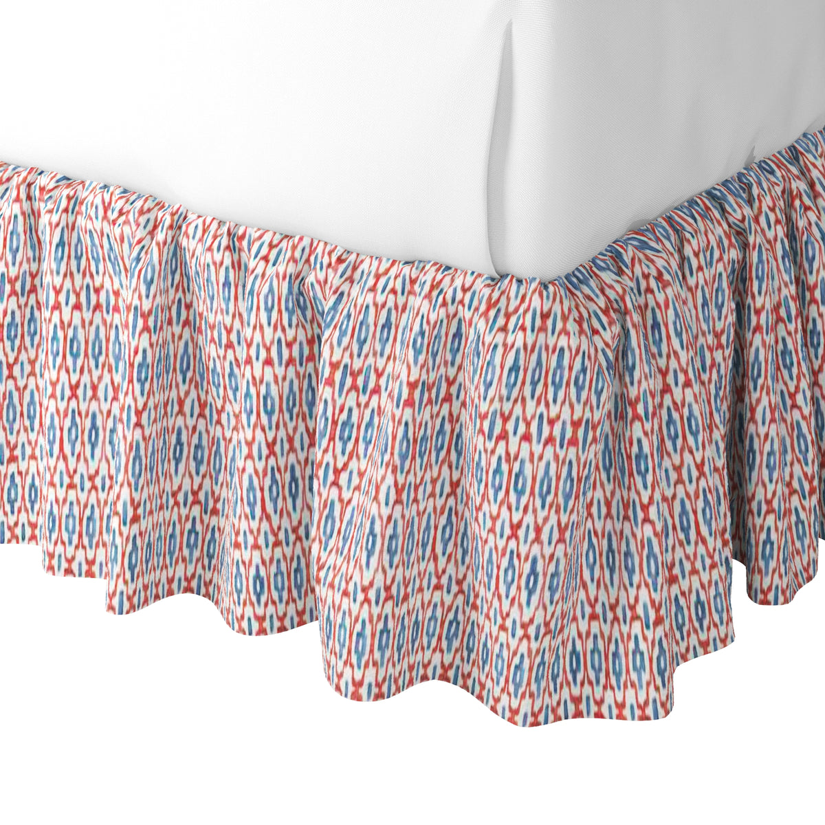 Ruffle Bedskirt in Positive Print - Americana