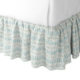 Ruffle Bedskirt in Positive Print - Rain