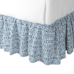 Ruffle Bedskirt in Positive Print - Azure