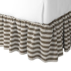 Ruffle Bedskirt in Gingham - Chestnut