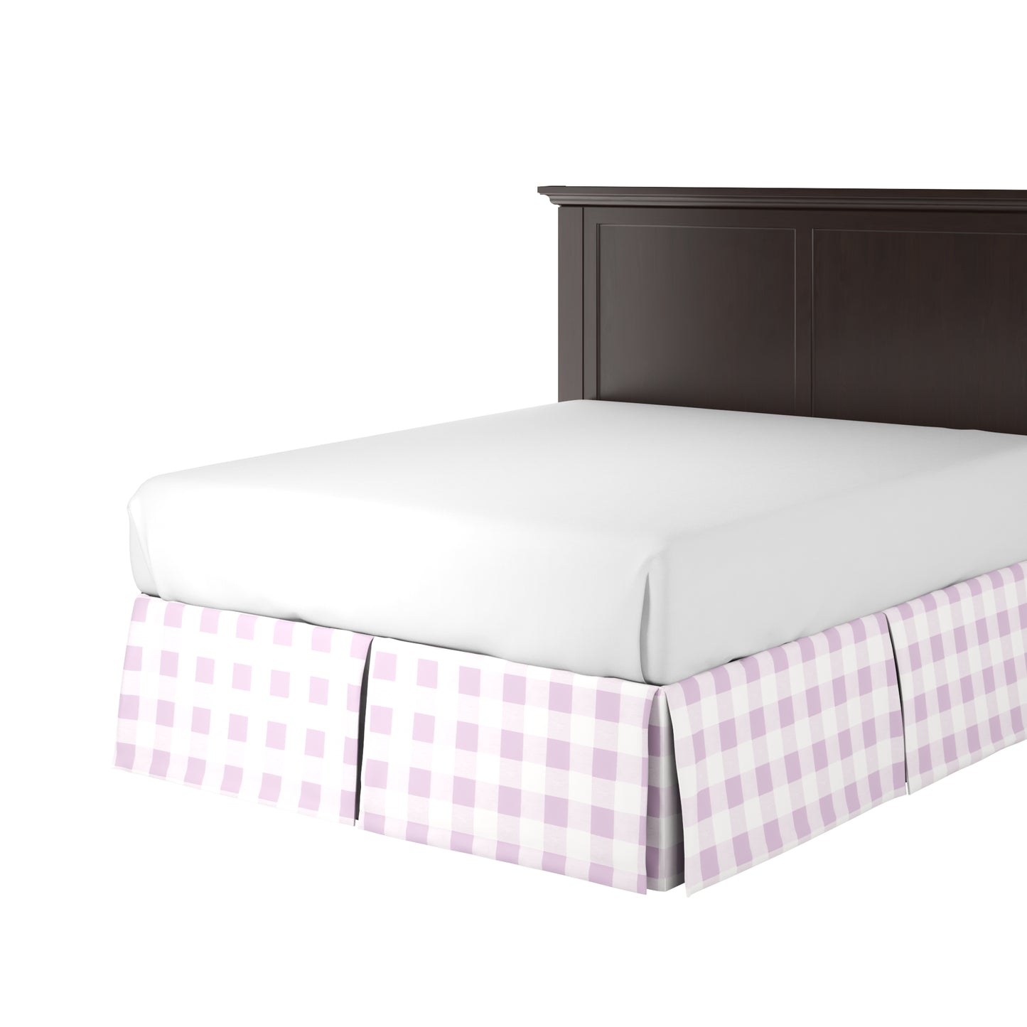Tailored Bedskirt in Lilac Buffalo Check