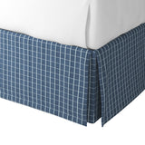 Tailored Bedskirt in Check With Me - Denim