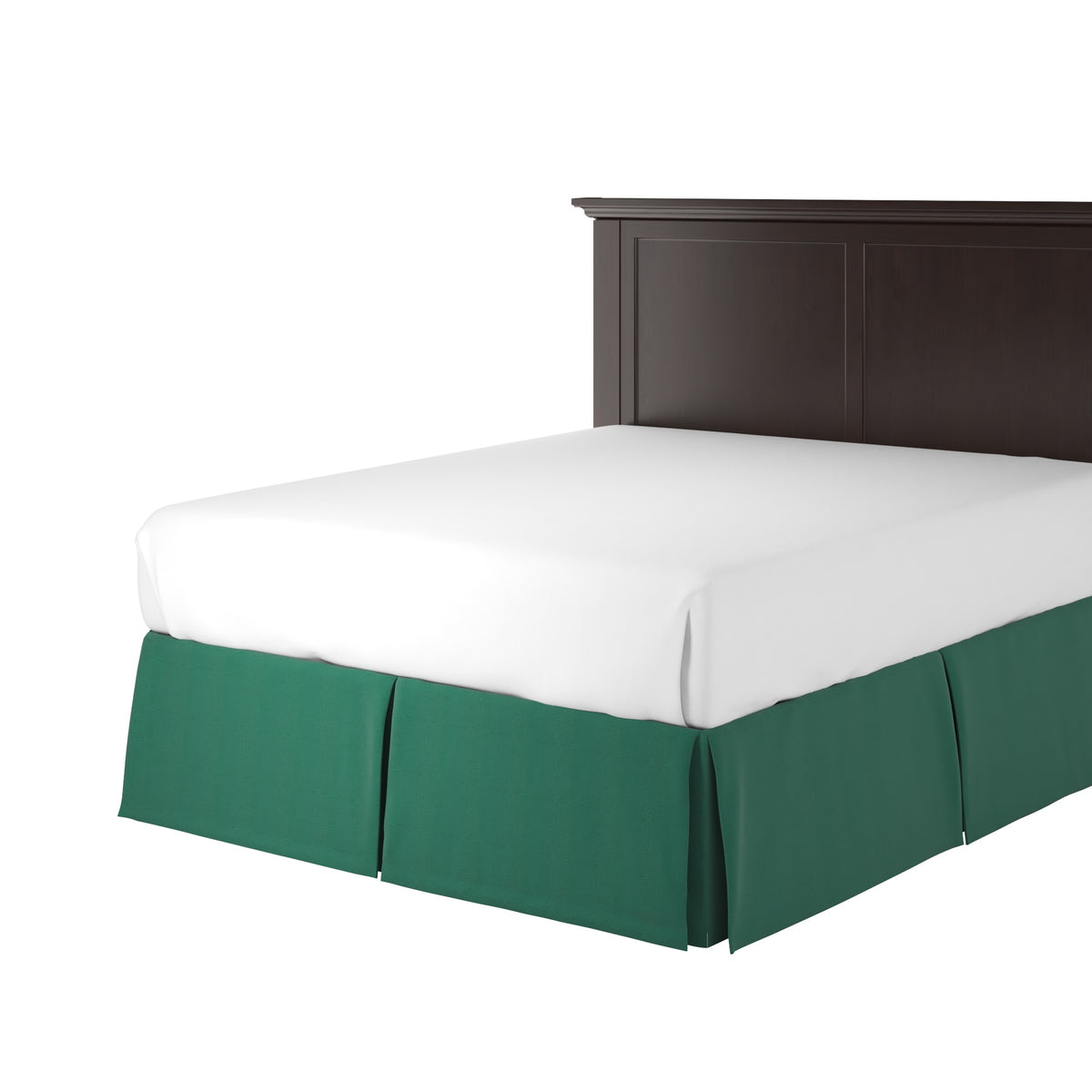 Tailored Bedskirt in Slubby Linen - Spruce