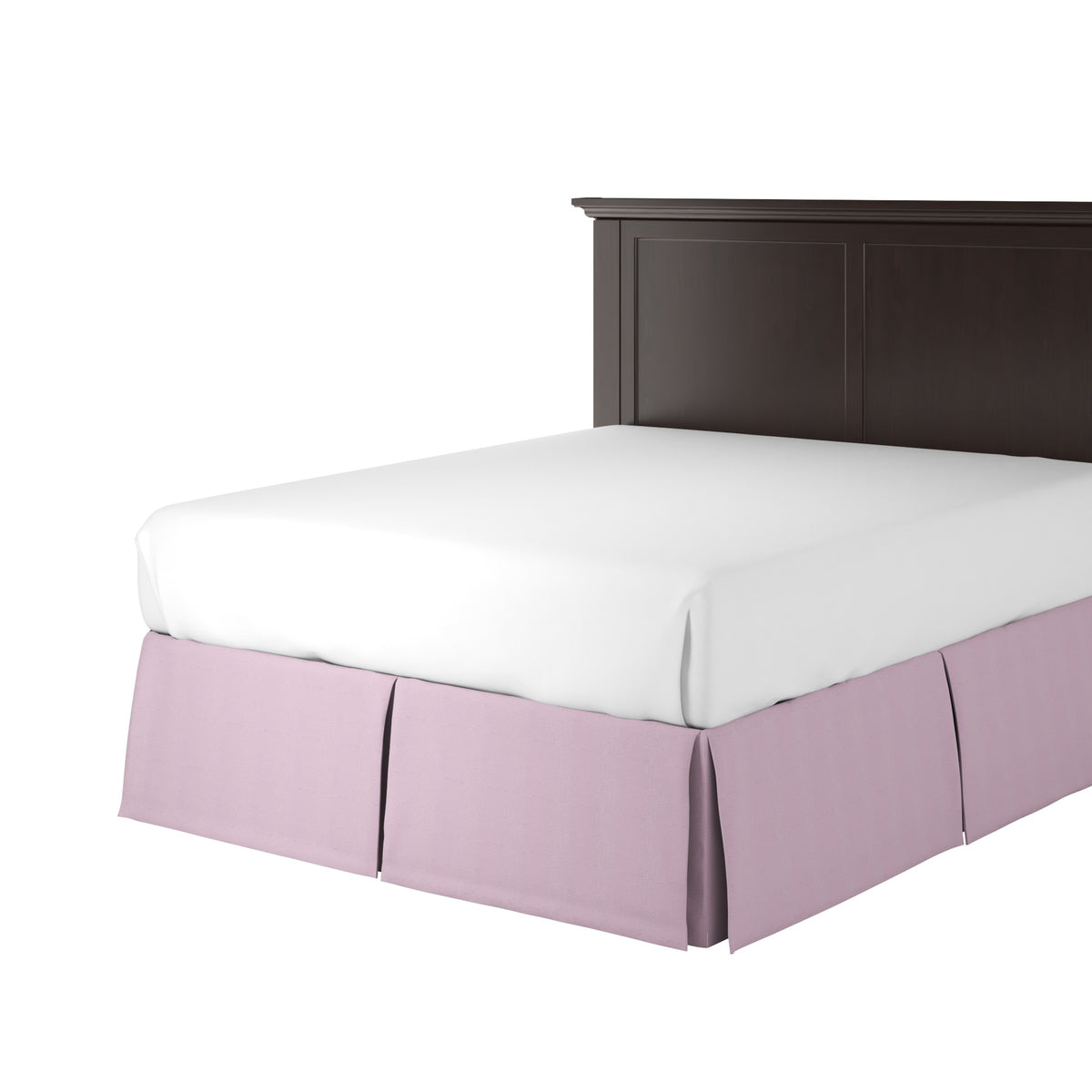 Tailored Bedskirt in Slubby Linen - Plum