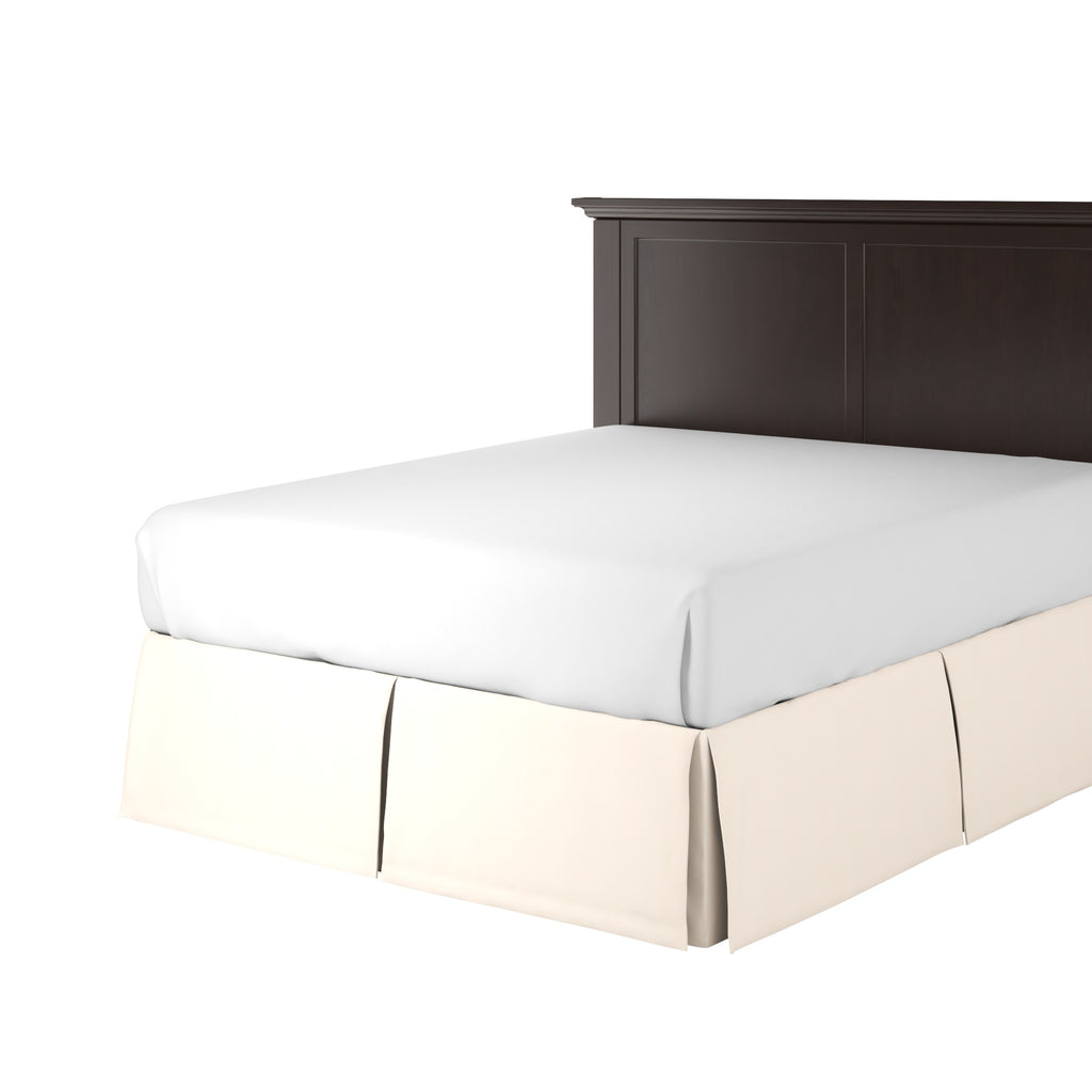 Tailored Bedskirt in Slubby Linen - Ivory