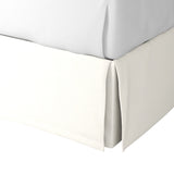 Tailored Bedskirt in Slubby Linen - White