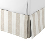 Tailored Bedskirt in French Laundry Stripe - Champagne
