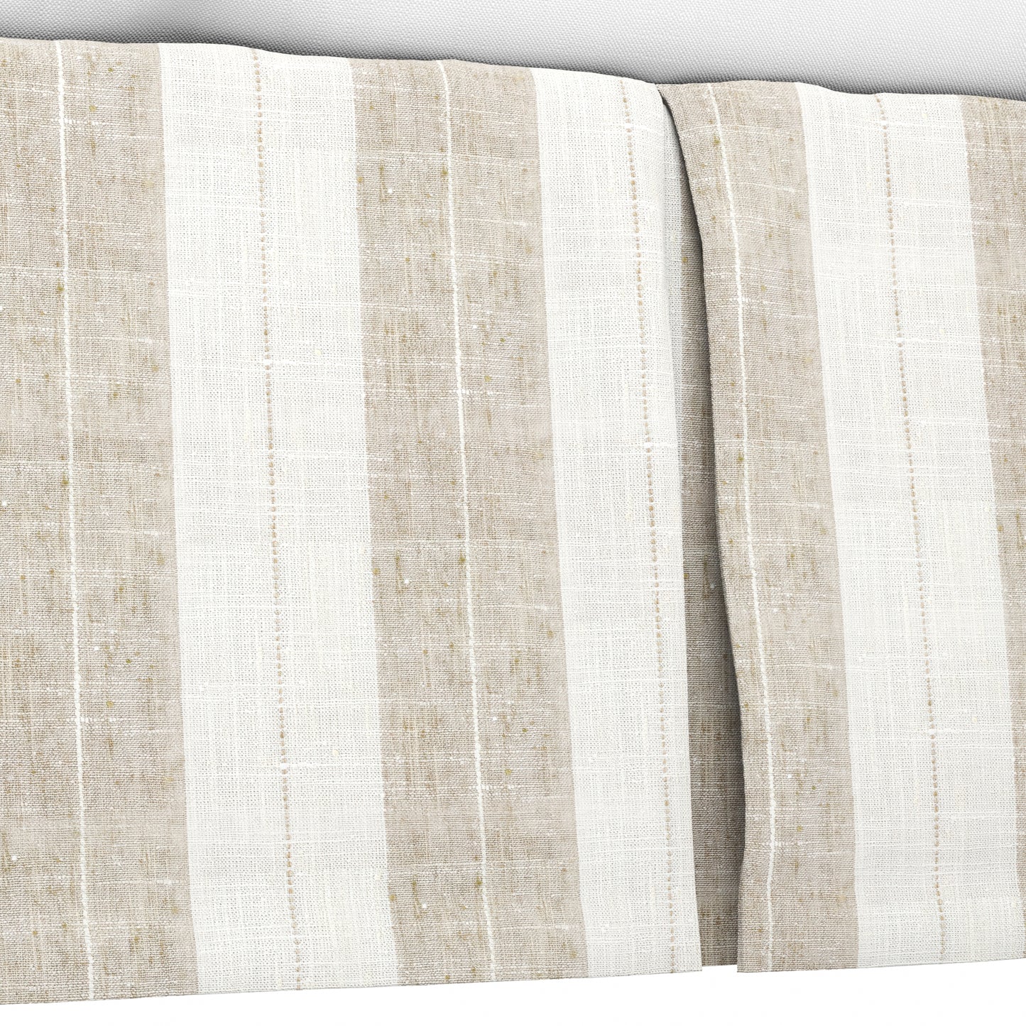 Tailored Bedskirt in French Laundry Stripe - Champagne