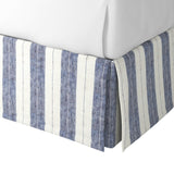 Tailored Bedskirt in French Laundry Stripe - Navy