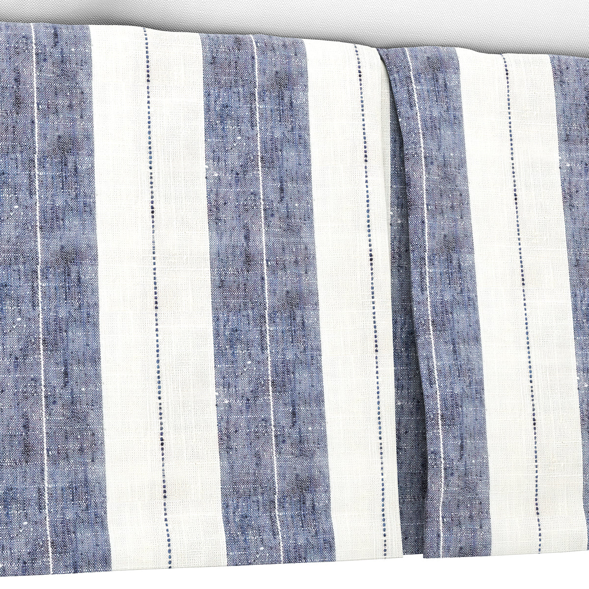 Tailored Bedskirt in French Laundry Stripe - Navy