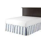 Tailored Bedskirt in French Laundry Stripe - Navy