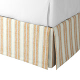 Tailored Bedskirt in French Laundry Stripe - Apricot