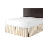 Tailored Bedskirt in French Laundry Stripe - Apricot