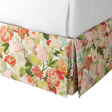 Tailored Bedskirt in Garden Tea Time - Pink