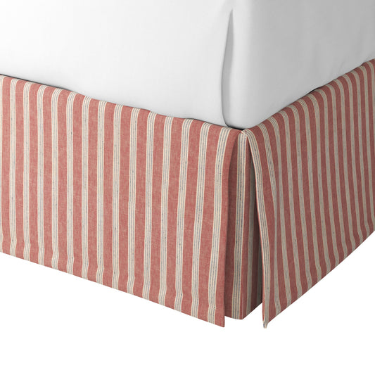 Tailored Bedskirt in Nautical Stripes - Buoy