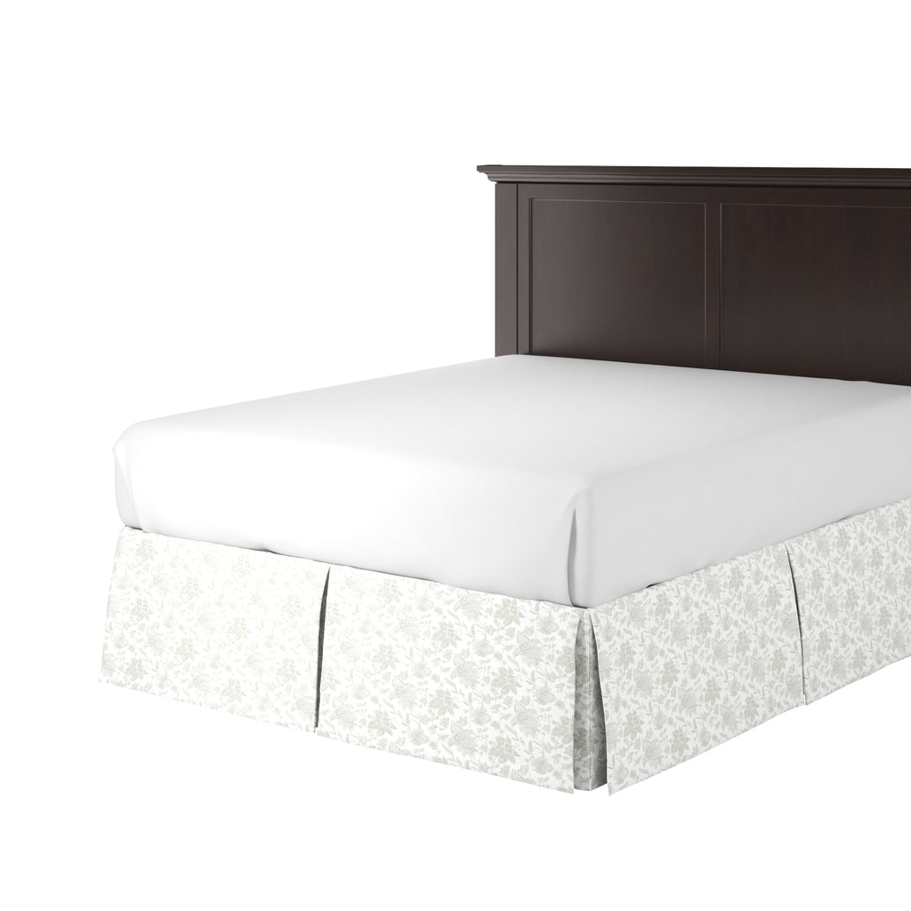 Tailored Bedskirt in Toile - Rich Cream