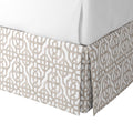 Tailored Bedskirt in Trellis Like It Is - Beige