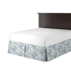 Tailored Bedskirt in Country Toile - Sapphire