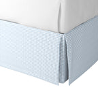 Tailored Bedskirt in Gingham - Blue Jean